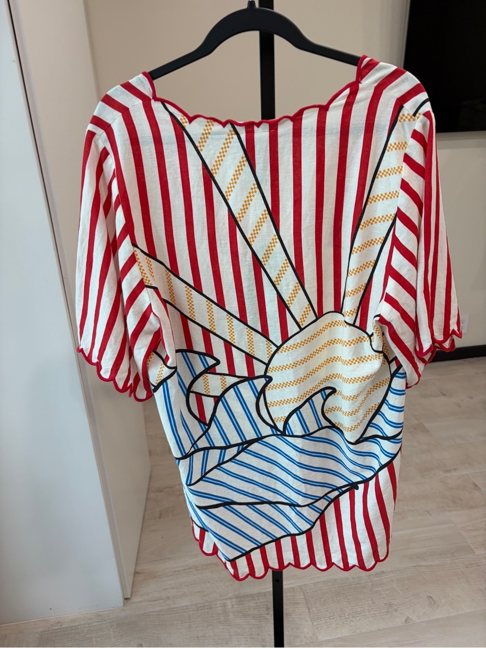Farm Rio: Navy Stripes Mini Dress - Picture 10 of 10